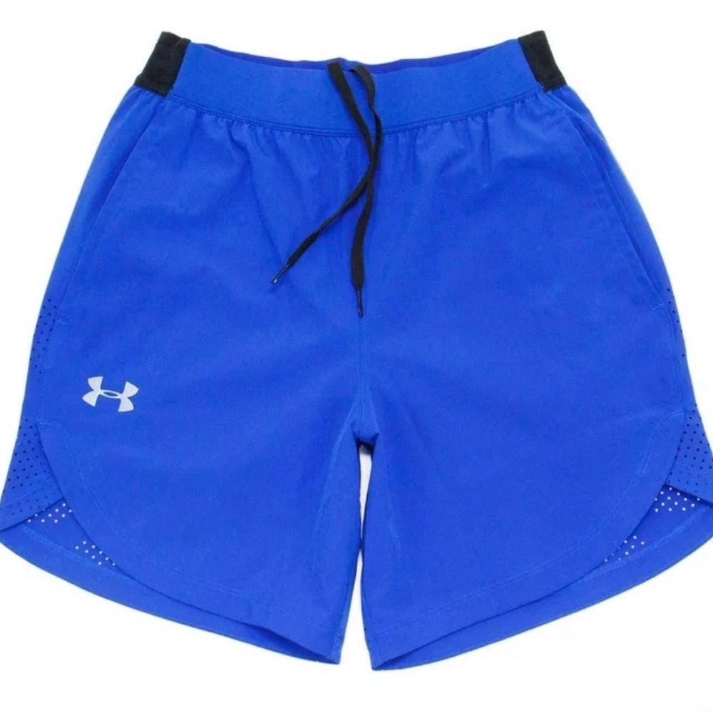 Under Armour Men’s Royal Blue Athletic Shorts with Black Waistband